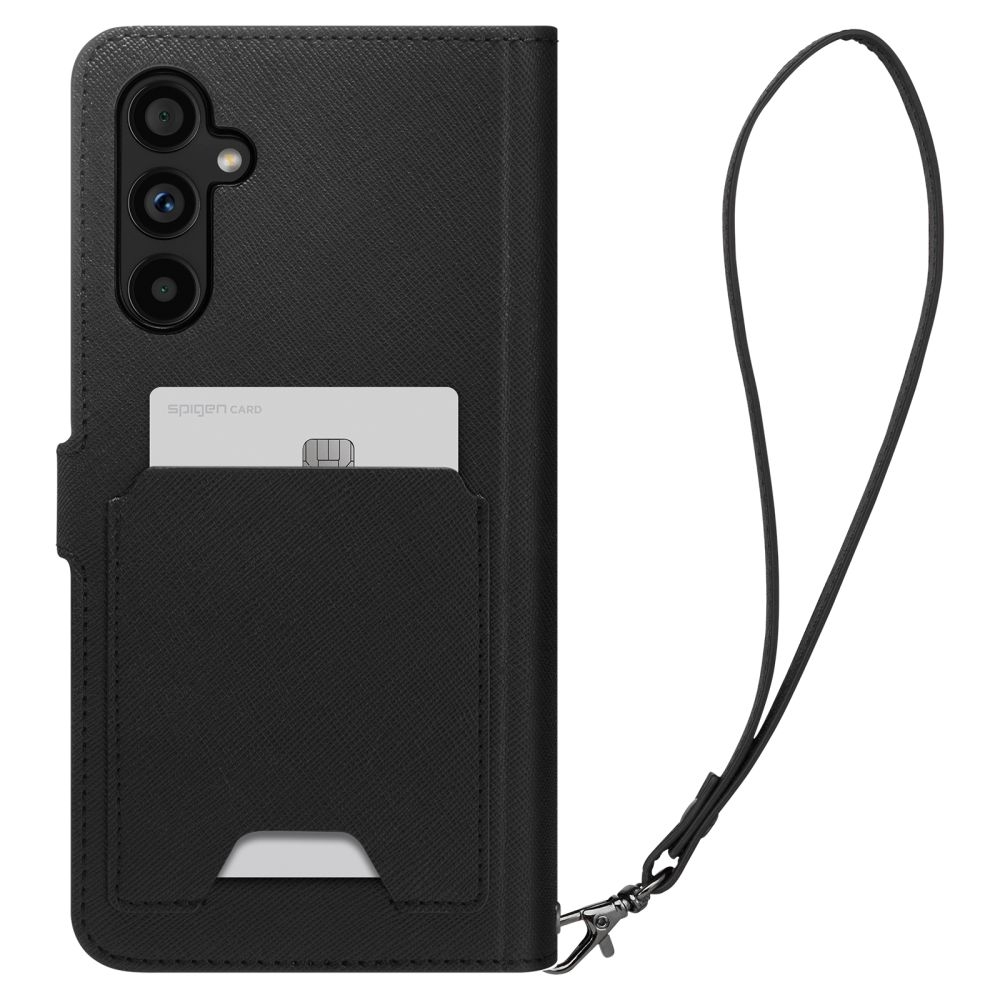 Spigen Wallet S Plus - Θήκη Πορτοφόλι Samsung Galaxy A54 με Αποσπώμενο Λουράκι Χειρός - Black (ACS05893)