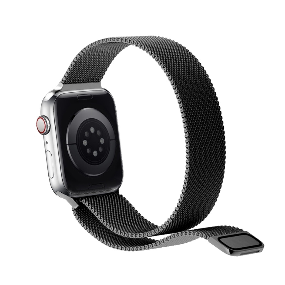 Puro Milanese - Μεταλλικό Λουράκι Apple Watch SE/10/9/8/7/6/5/4 (42/41/40mm) - Black (AW40MILANESE-BLK)