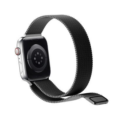 Puro Milanese - Μεταλλικό Λουράκι Apple Watch SE/10/9/8/7/6/5/4 (42/41/40mm) - Black (AW40MILANESE-BLK)