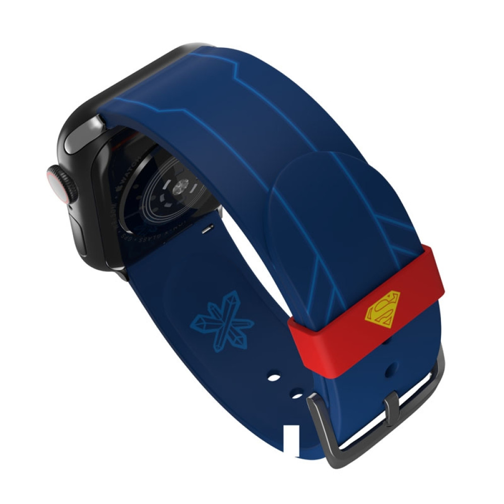 MobyFox DC Comics - Universal Λουράκι Σιλικόνης για Όλα τα Apple Watch & Smartwatches (22mm) με 20 Digital Watch Faces για iOS - Superman Tactical (728433453162)