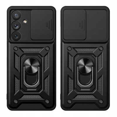 Tech-Protect Camshield Pro - Ανθεκτική Θήκη Samsung Galaxy A14 με Κάλυμμα για την Κάμερα & Μεταλλικό Ring Holder - Black (9490713932155)