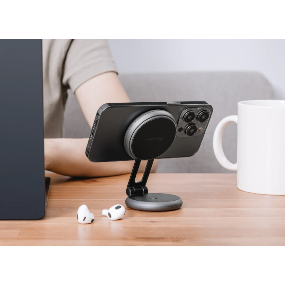 SwitchEasy Orbit - Αυτοκόλλητη Αναδιπλούμενη Μαγνητική Βάση MagSafe για iPhone 14 / 13 / 12 από Αλουμίνιο - Space Gray (SPHIPH081SG22)