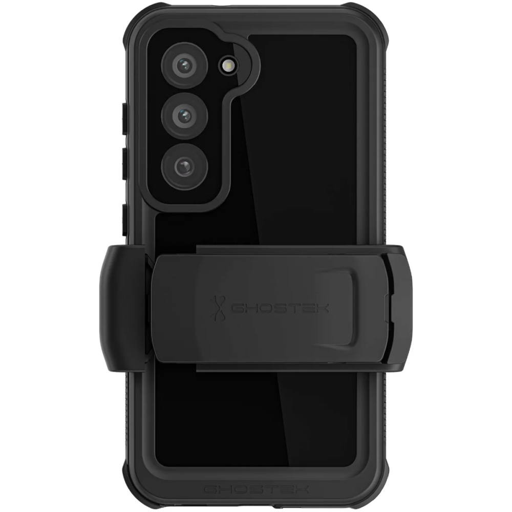 Ghostek Nautical 4 - Ανθεκτική Αδιάβροχη Θήκη με Περιστρεφόμενο Κλιπ Ζώνης - Samsung Galaxy S23 Plus - Black (GHOCAS3371)