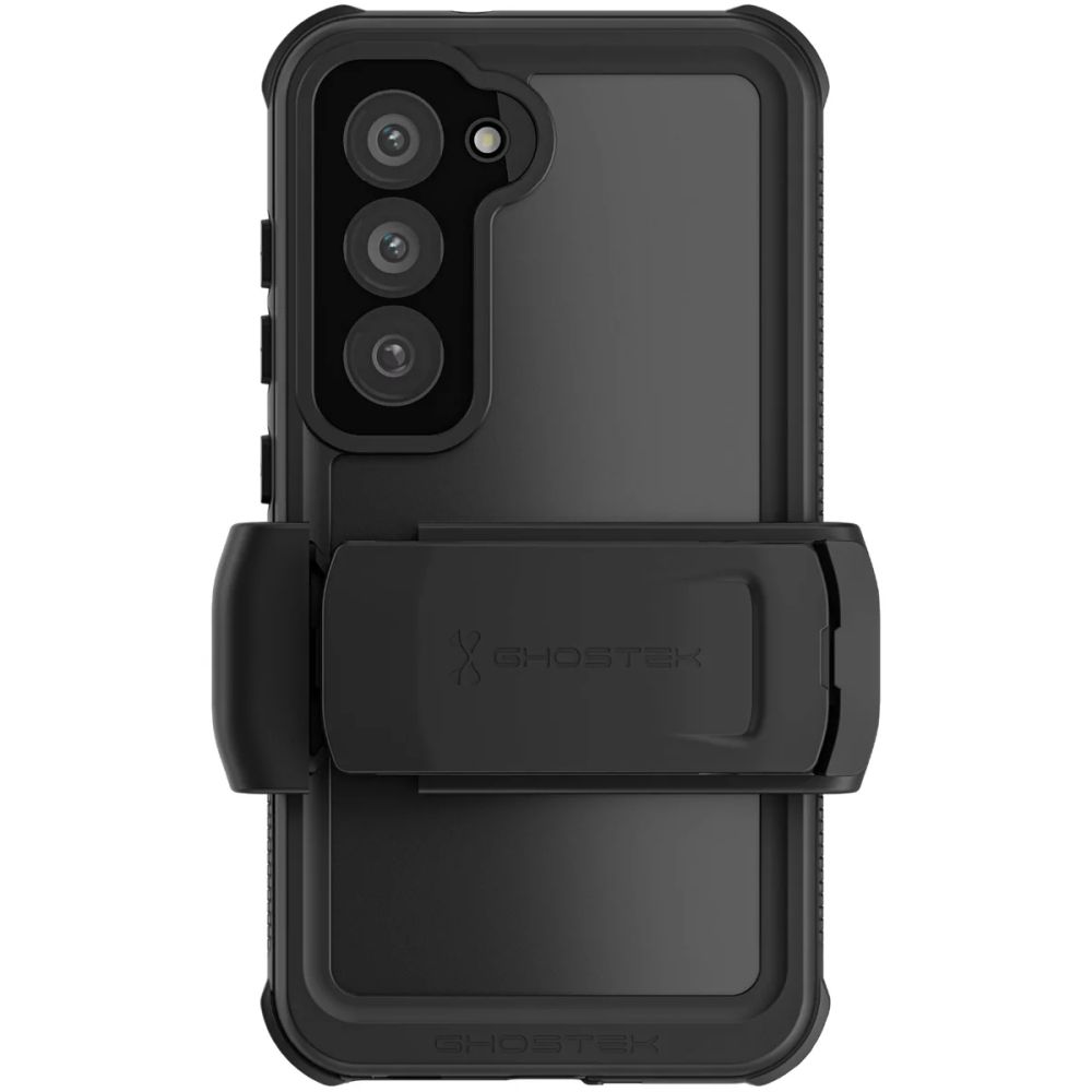 Ghostek Nautical 4 - Ανθεκτική Αδιάβροχη Θήκη με Περιστρεφόμενο Κλιπ Ζώνης - Samsung Galaxy S23 Plus - Clear (GHOCAS3372)