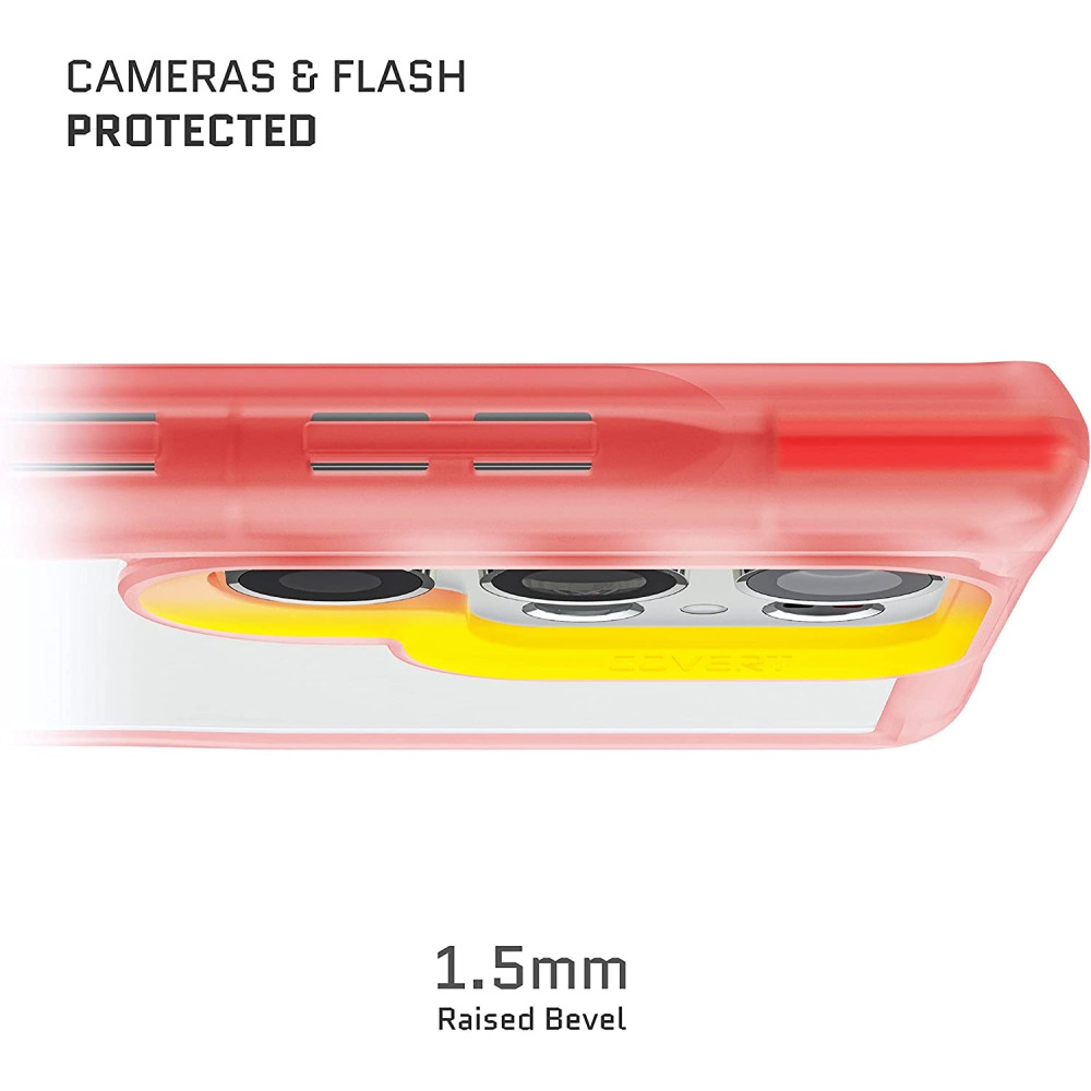 Ghostek Covert 6 - Διάφανη Ανθεκτική Αντιμικροβιακή Θήκη - Samsung Galaxy S23 Ultra - Pink (GHOCAS3352)