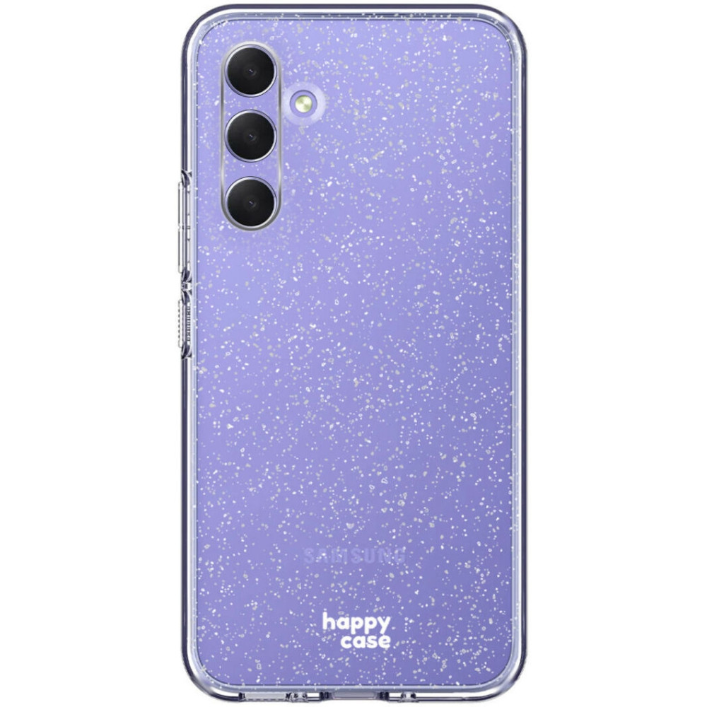 HappyCase Διάφανη Θήκη Σιλικόνης Samsung Galaxy A54 - Glitter Print (8719246387128)