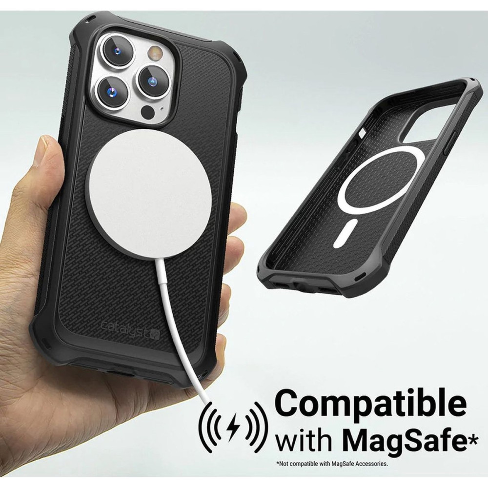 Catalyst Crux - Ανθεκτική MagSafe Θήκη Σιλικόνης - Apple iPhone 14 Pro Max - Stealth Black (CATCRUX14BLKLP)