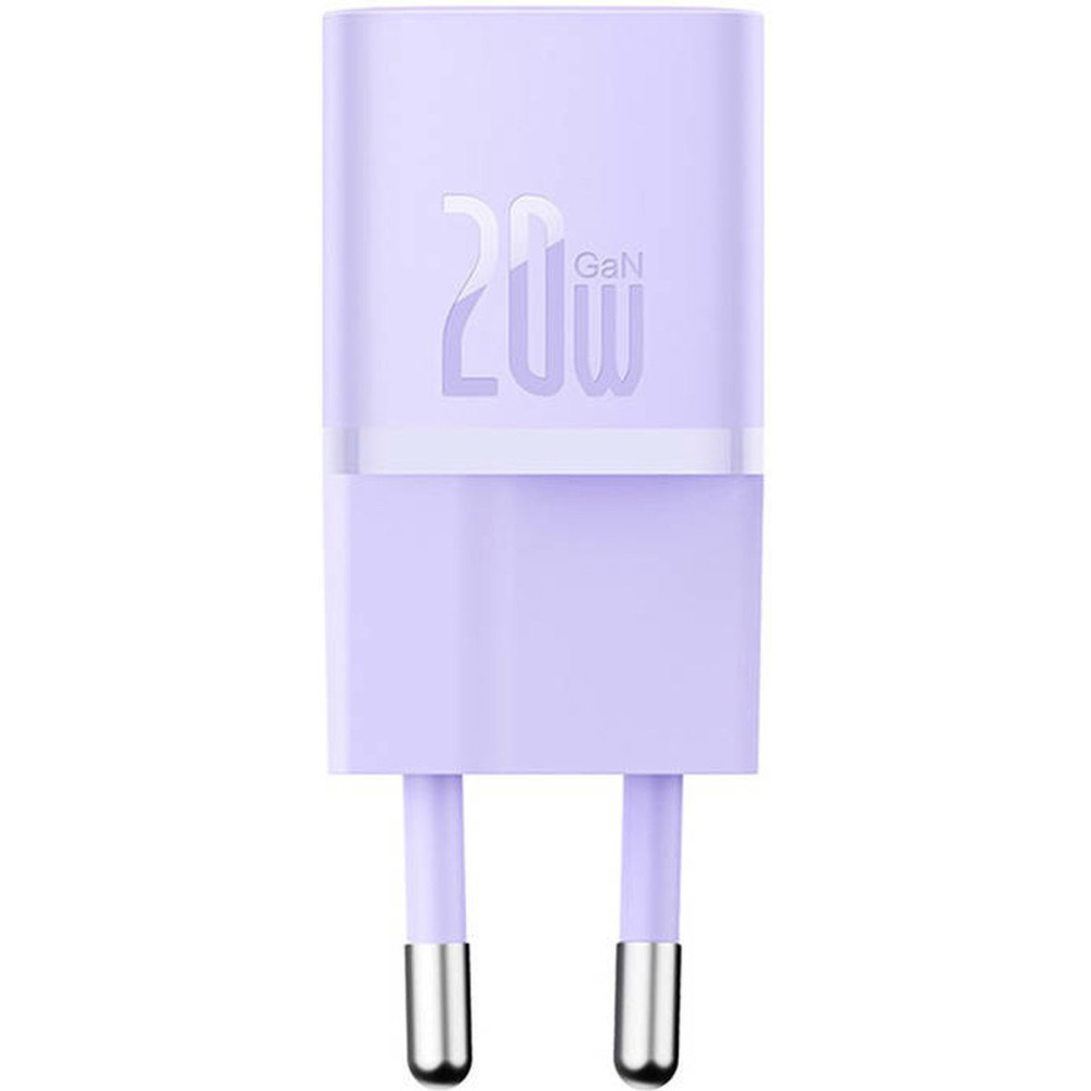 Φορτιστής Baseus GaN5 Fast Charger 1C Τοίχου Γρήγορος με 1 x Type-C 20W - Purple (CCGN050105)