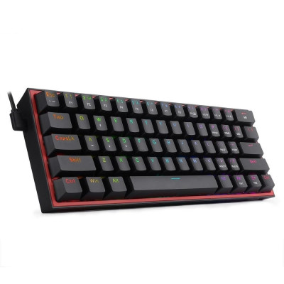 Redragon K617 FIZZ RGB Mechanical Gaming Keyboard - Ενσύρματο RGB Gaming Μηχανικό Πληκτρολόγιο με Custom Red Διακόπτες - US - Black (6950376706768)