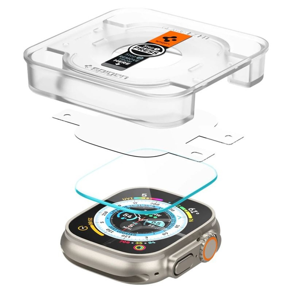 Spigen Tempered Glass GLAS.tR EZ Fit - Αντιχαρακτικό Γυαλί Οθόνης Apple Watch Ultra 3 / Ultra 2 / Ultra 1 49mm - 2 Τεμάχια (AGL05556)