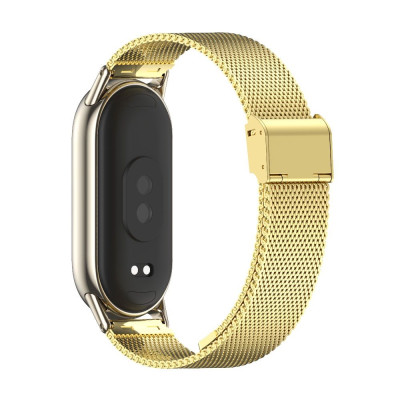 Tech-Protect Μεταλλικό Λουράκι Milaneseband Xiaomi Smart Band 9 / 9 NFC / 8 / 8 NFC - Gold (9490713935149)