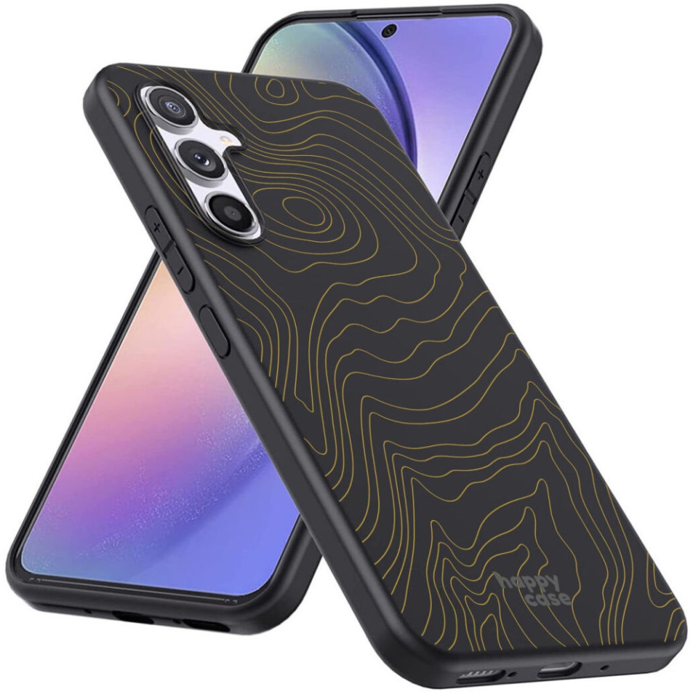 HappyCase Θήκη Σιλικόνης Samsung Galaxy A54 - Fine Lines Print Gold (8719246406386)