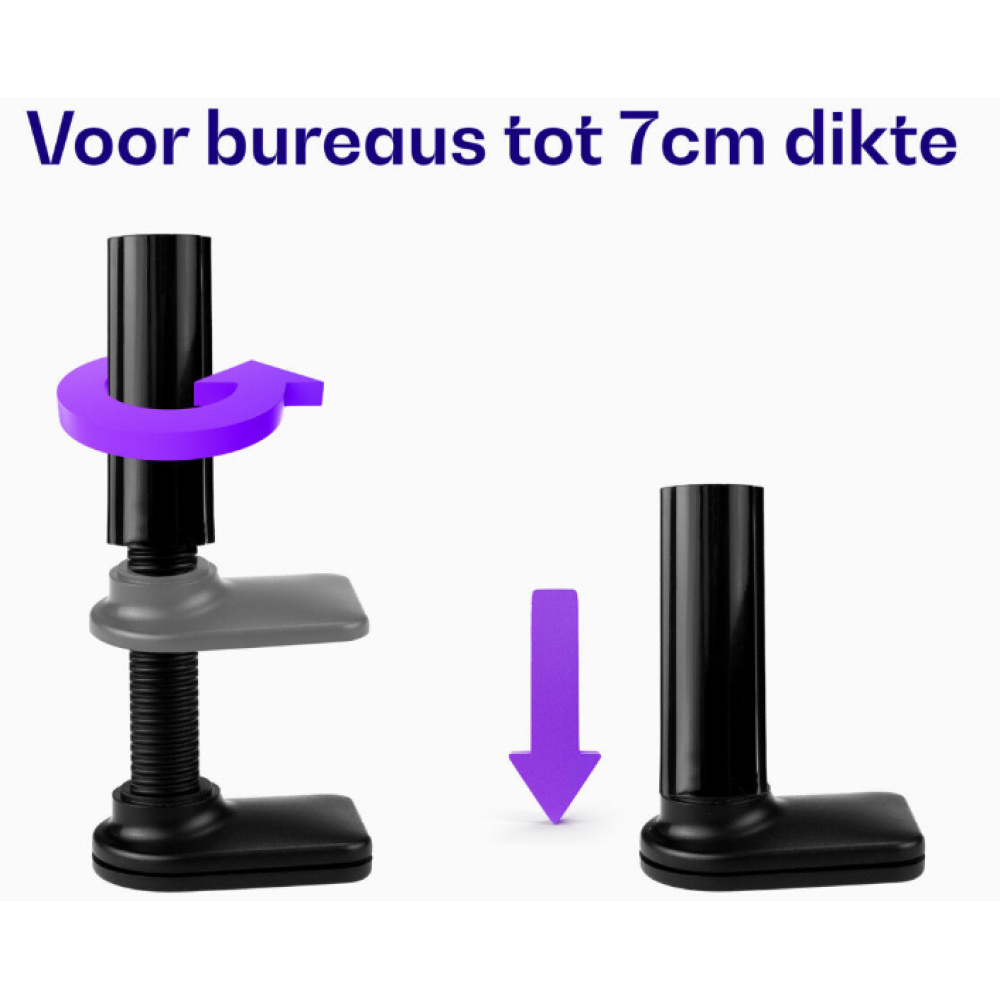 Buddi Desk Tablet Holder - Ρυθμιζόμενη Βάση με Βραχίονα για Smartphone / Tablet - Black - 5 Έτη Εγγύηση (8719246384738)