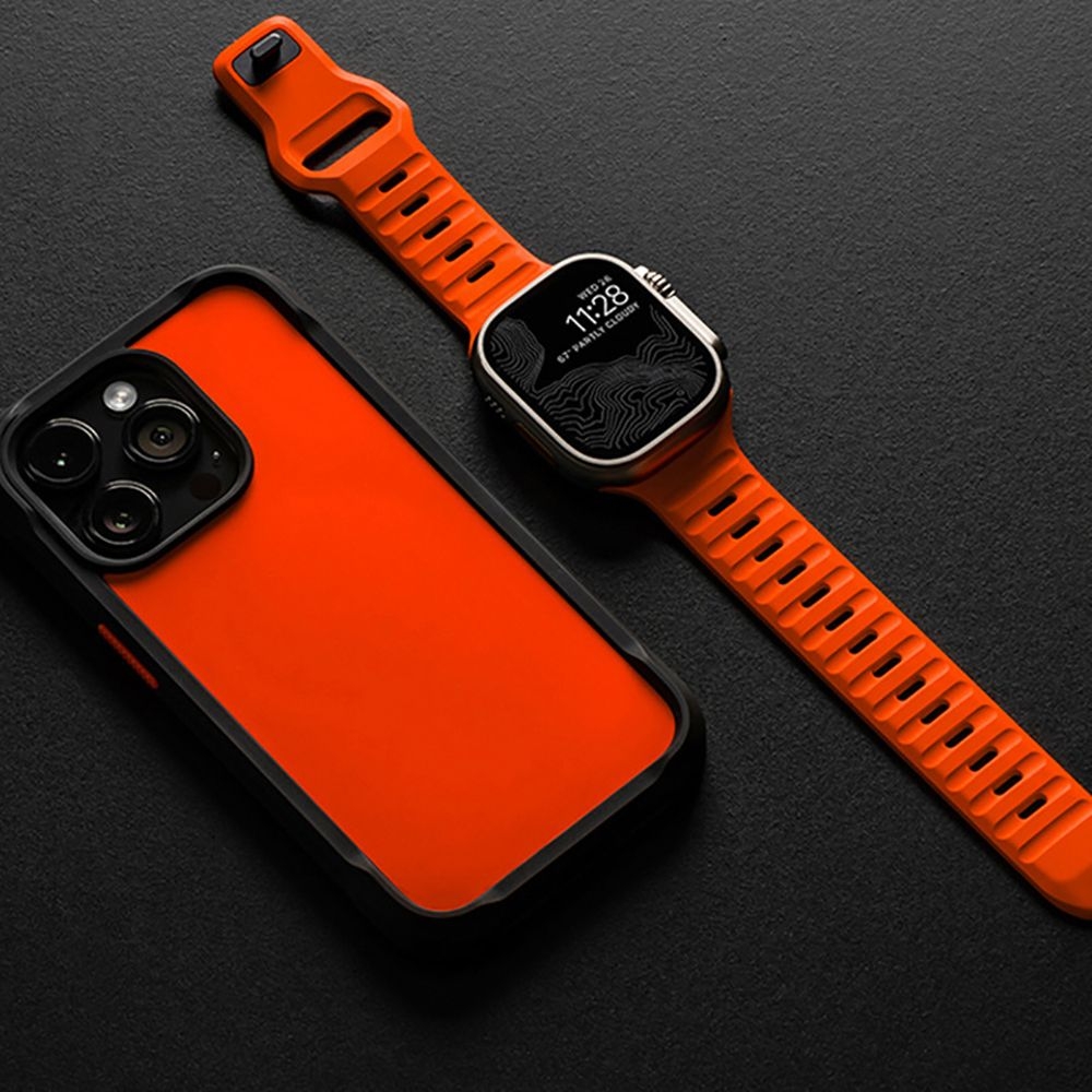 Tech-Protect Iconband Line - Λουράκι Σιλικόνης Apple Watch Ultra/SE/11/10/9/8/7/6/5/4 (49/46/45/44mm) - Orange (9490713934845)