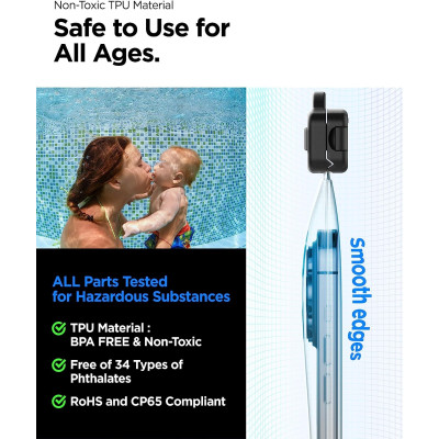 Spigen A610 Aqua Shield Universal Waterproof Floating Case - Αδιάβροχη Θήκη για Κινητά / Smartphones έως 6.8'' - IPX8 - Aqua Blue - 2 Τεμάχια (ACS06016)