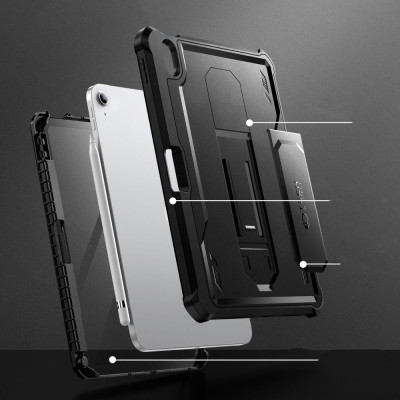 Tech-Protect Kevlar Pro - Full Body Ανθεκτική Θήκη - Apple iPad (A16) 11th Gen. 2025 11" / 10th Gen. 2022 10.9" με Υποδοχή Apple Pencil - Black (9490713934661)