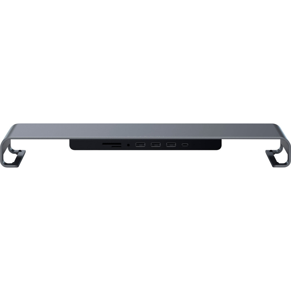 Satechi USB-C Monitor Stand Hub XL - Βάση Αλουμινίου για Laptop με 3 USB-A / 1 x SD & MicroSD / 1 x Type-C / 1 x 3.5mm Jack - Space Gray (ST-UCSHXLM)