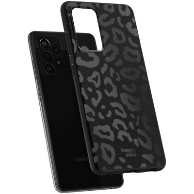 HappyCase Θήκη Σιλικόνης Samsung Galaxy A52 / A52s 5G - Leopard Print Black (8719246398537)