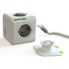 Allocacoc PowerCube Extended USB - Πολύπριζο με 4 Υποδοχές 3680W & Καλώδιο 150cm - 2 x USB-A - 10.5W - Trolley Grey - 2 Έτη Εγγύηση (1402GY/DEEUPC)