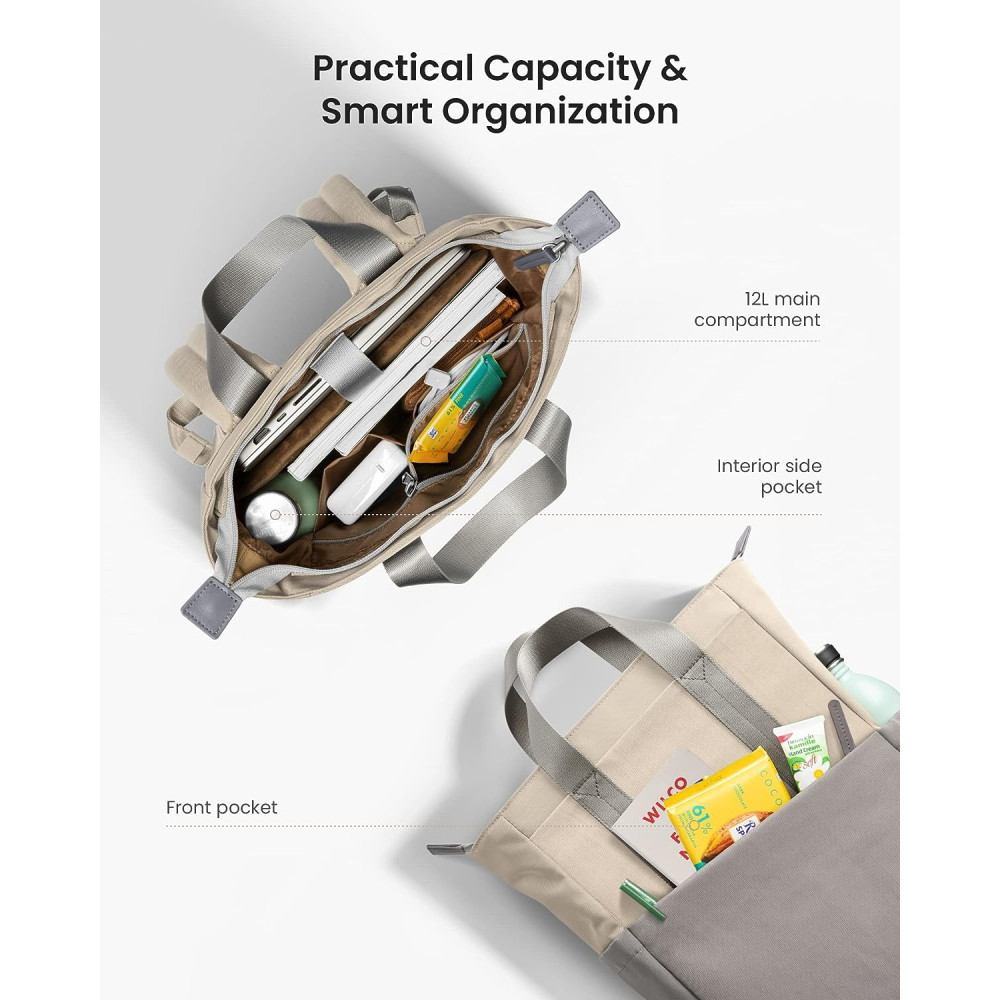 Tomtoc Slash-A63 Laptop Backpack - Σακίδιο Πλάτης / Τσάντα Μεταφοράς Laptop έως 14" - 12L - Moon Gray (A63C1G1)