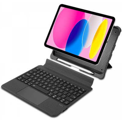 Buddi Thorn Keyboard Case - Θήκη με Υποδοχή για Apple Pencil και Αποσπώμενο Μαγνητικό Πληκτρολόγιο Bluetooth - Apple iPad (A16) 11th Gen. 2025 11" / iPad 10th Gen. 2022 10.9" - Black (8719246386664)