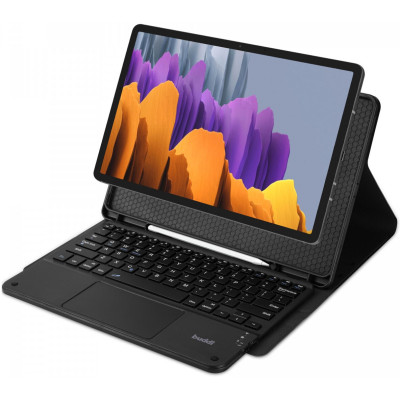 Buddi Zuna Keyboard Case - Θήκη με Υποδοχή για Γραφίδα και Πληκτρολόγιο Bluetooth - Samsung Galaxy Tab S8 Plus / S7 Plus / S7 FE 12.4" - Black (8719246386626)
