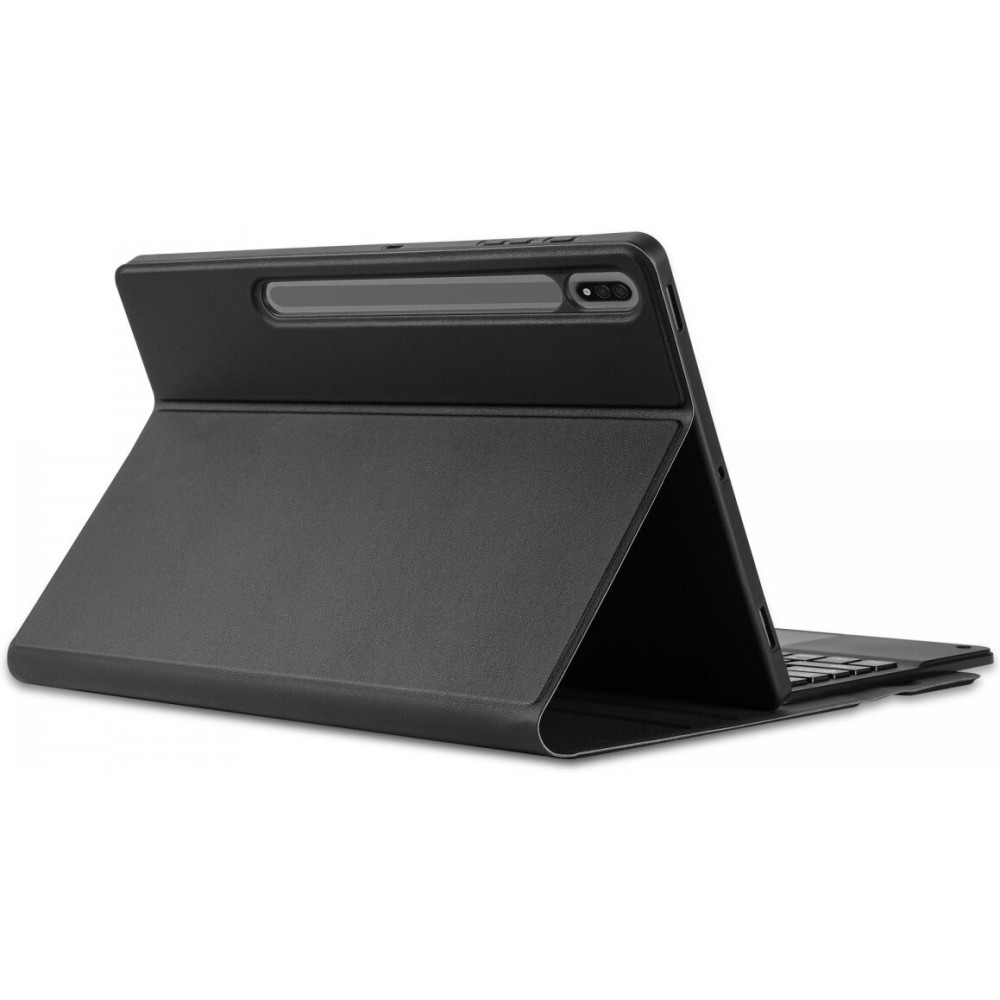 Buddi Zuna Keyboard Case - Θήκη με Υποδοχή για Γραφίδα και Πληκτρολόγιο Bluetooth - Samsung Galaxy Tab S8 Plus / S7 Plus / S7 FE 12.4" - Black (8719246386626)