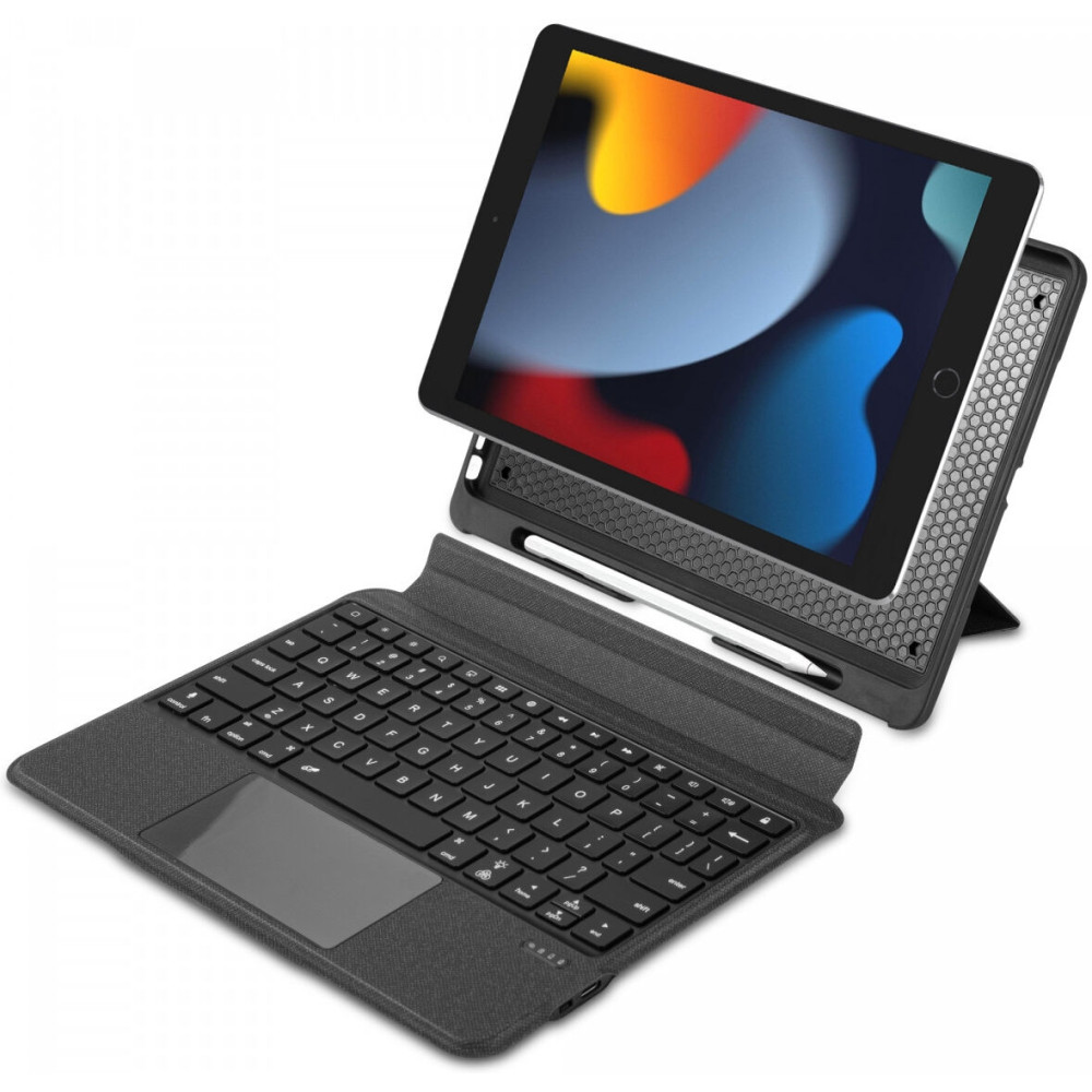 Buddi Thorn Keyboard Case - Θήκη με Υποδοχή για Apple Pencil και Αποσπώμενο Μαγνητικό Πληκτρολόγιο Bluetooth - Apple iPad 10.2'' 2021 / 2020 / 2019 / iPad Pro 10.5'' 2017 - Black (8719246386640)