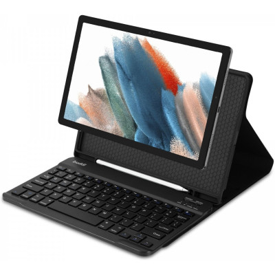 Buddi Zuna Keyboard Case - Θήκη με Υποδοχή για Γραφίδα και Πληκτρολόγιο Bluetooth - Samsung Galaxy Tab A8 10.5" 2021 X200 / X205 - Black (8719246386619)