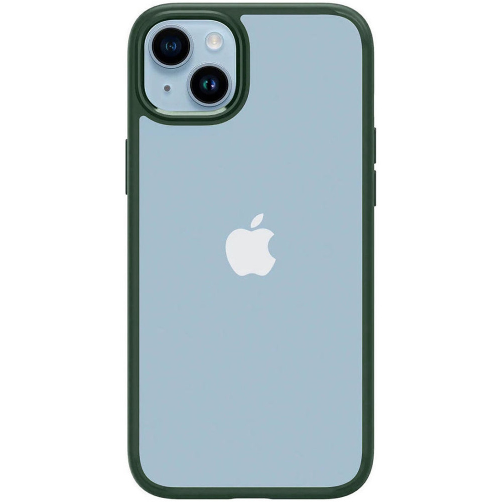 HappyCase Armor - Διάφανη Σκληρή Θήκη Apple iPhone 14 - Transparent / Green (8719246364945)