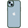 HappyCase Armor - Διάφανη Σκληρή Θήκη Apple iPhone 14 - Transparent / Green (8719246364945)