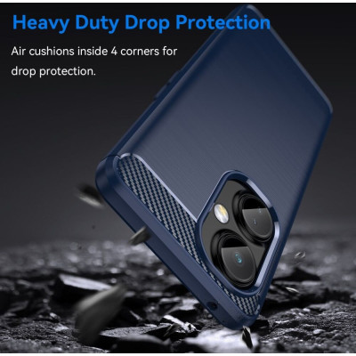 HappyCase Θήκη Σιλικόνης Brushed - OnePlus Nord CE 3 Lite - Blue (8719246408571)