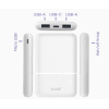 Buddi Mini PowerBank - Φορητή Μπαταρία Φόρτισης με 2 x USB-Α / 1 x Type-C - 5000mAh - White - 5 Έτη Εγγύηση (8719246399084)