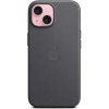 Θήκη Apple iPhone 15 - Official Apple FineWoven Case Υφασμάτινη με MagSafe - Black (MT393ZM/A)