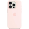 Official Apple Θήκη Σιλικόνης με MagSafe Apple iPhone 15 Pro - Light Pink (MT1F3ZM/A)
