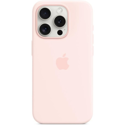 Official Apple Θήκη Σιλικόνης με MagSafe Apple iPhone 15 Pro - Light Pink (MT1F3ZM/A)