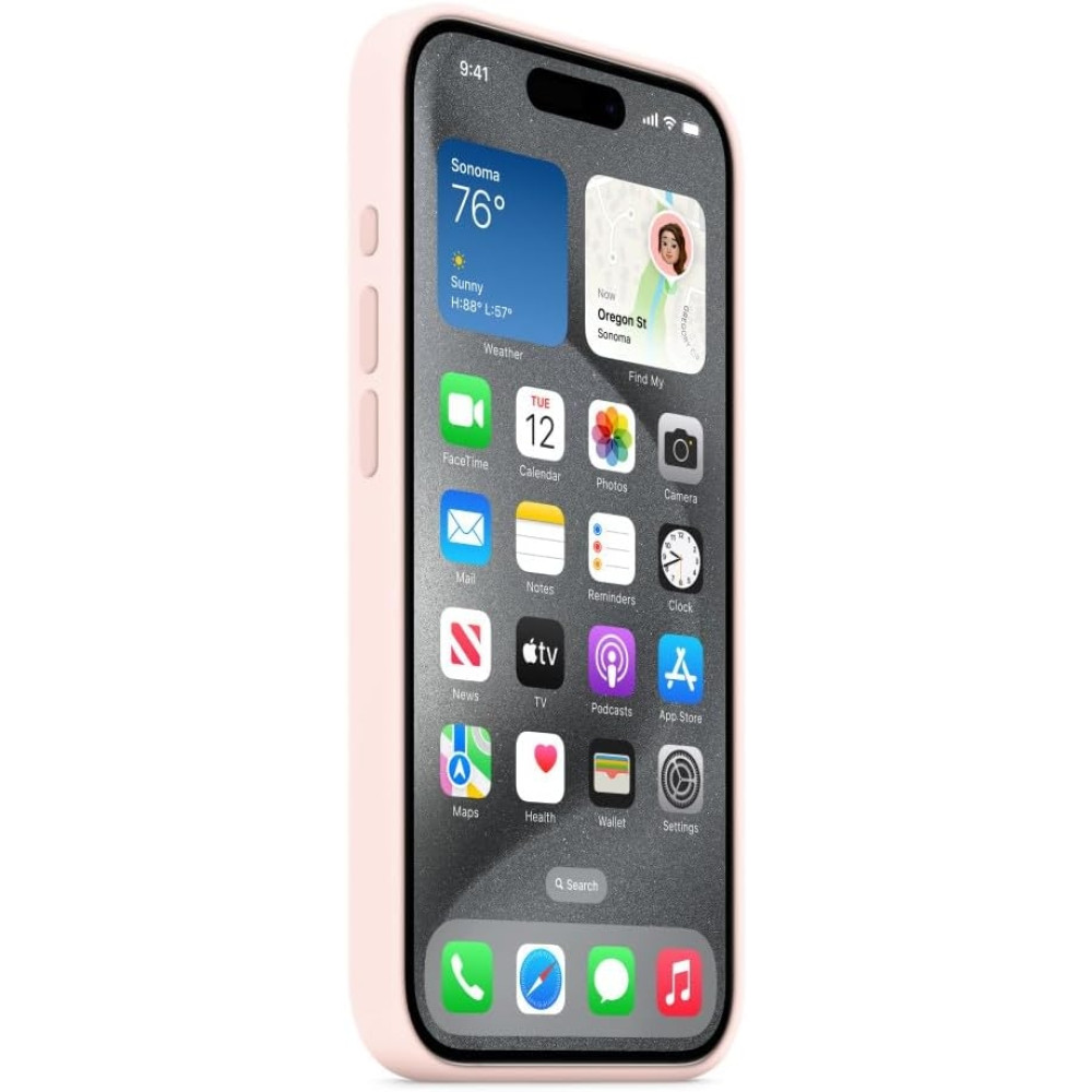Official Apple Θήκη Σιλικόνης με MagSafe Apple iPhone 15 Pro - Light Pink (MT1F3ZM/A)