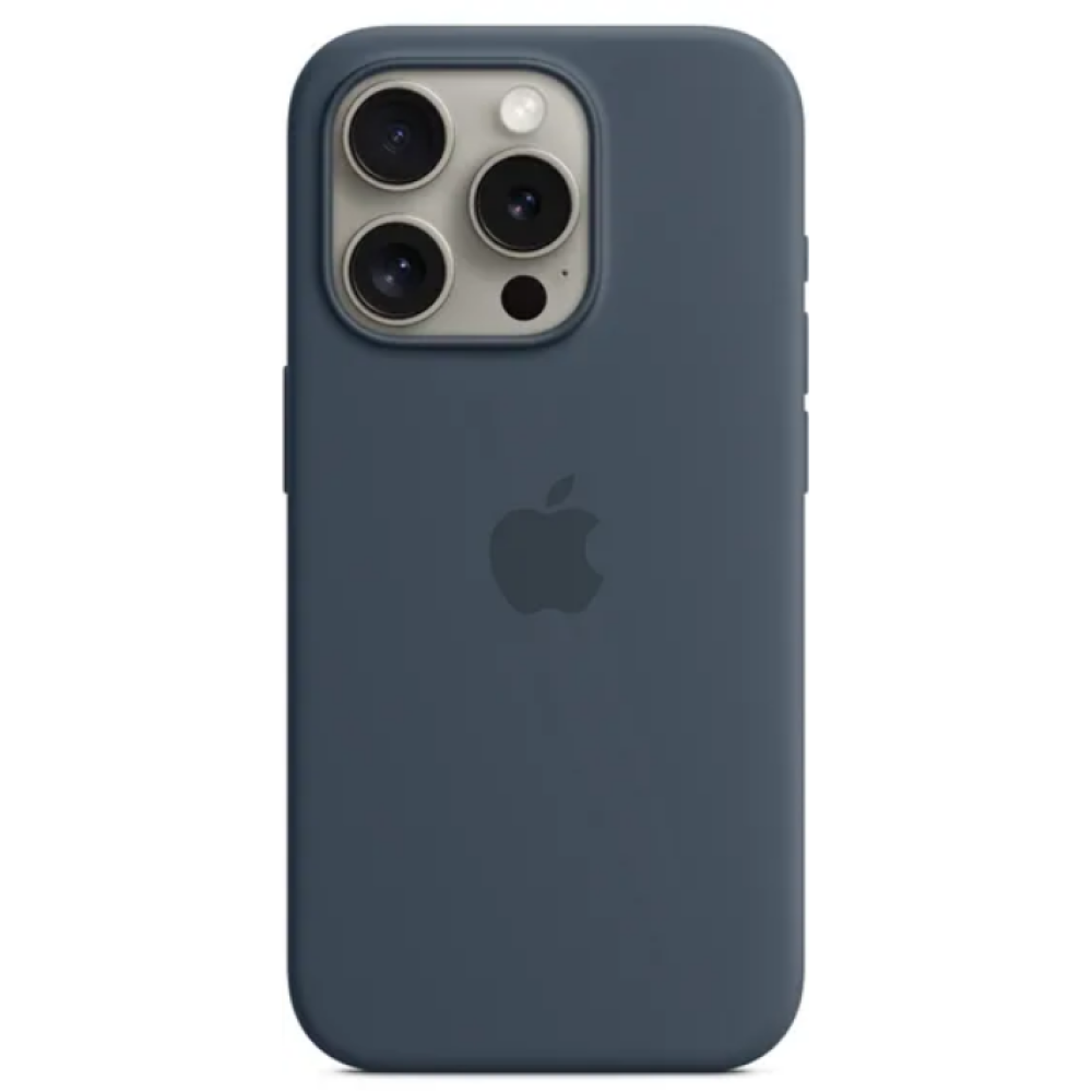 Official Apple Θήκη Σιλικόνης με MagSafe Apple iPhone 15 Pro - Storm Blue (MT1D3ZM/A)