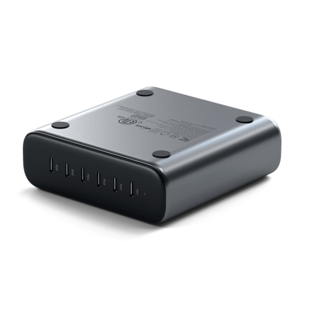 Satechi 200W USB-C 6-Port PD GaN Charger - Φορτιστής Τοίχου με 6 x Type-C PD και Βάση Στήριξης - 200W (ST-C200GM-EU)