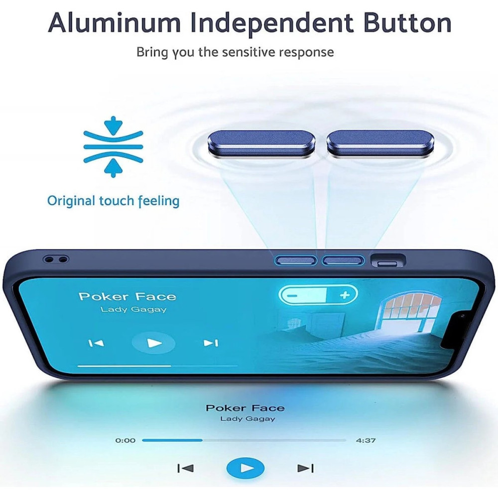 HappyCase Ημιδιάφανη Σκληρή Θήκη - Apple iPhone 15 Pro - Matte Dark Blue (8719246412646)