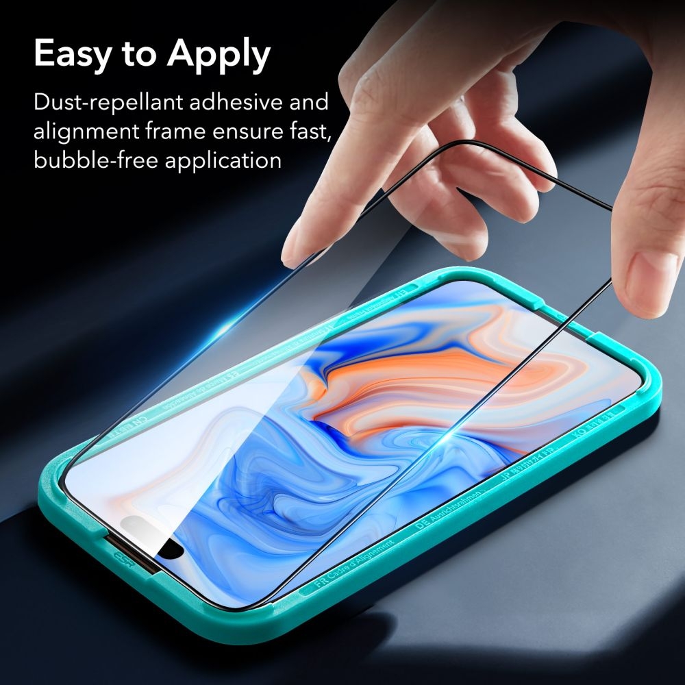ESR Armorite Tempered Glass - FullFace Αντιχαρακτικό Γυαλί Προστασίας Οθόνης - Apple iPhone 15 - Black (4894240174364)