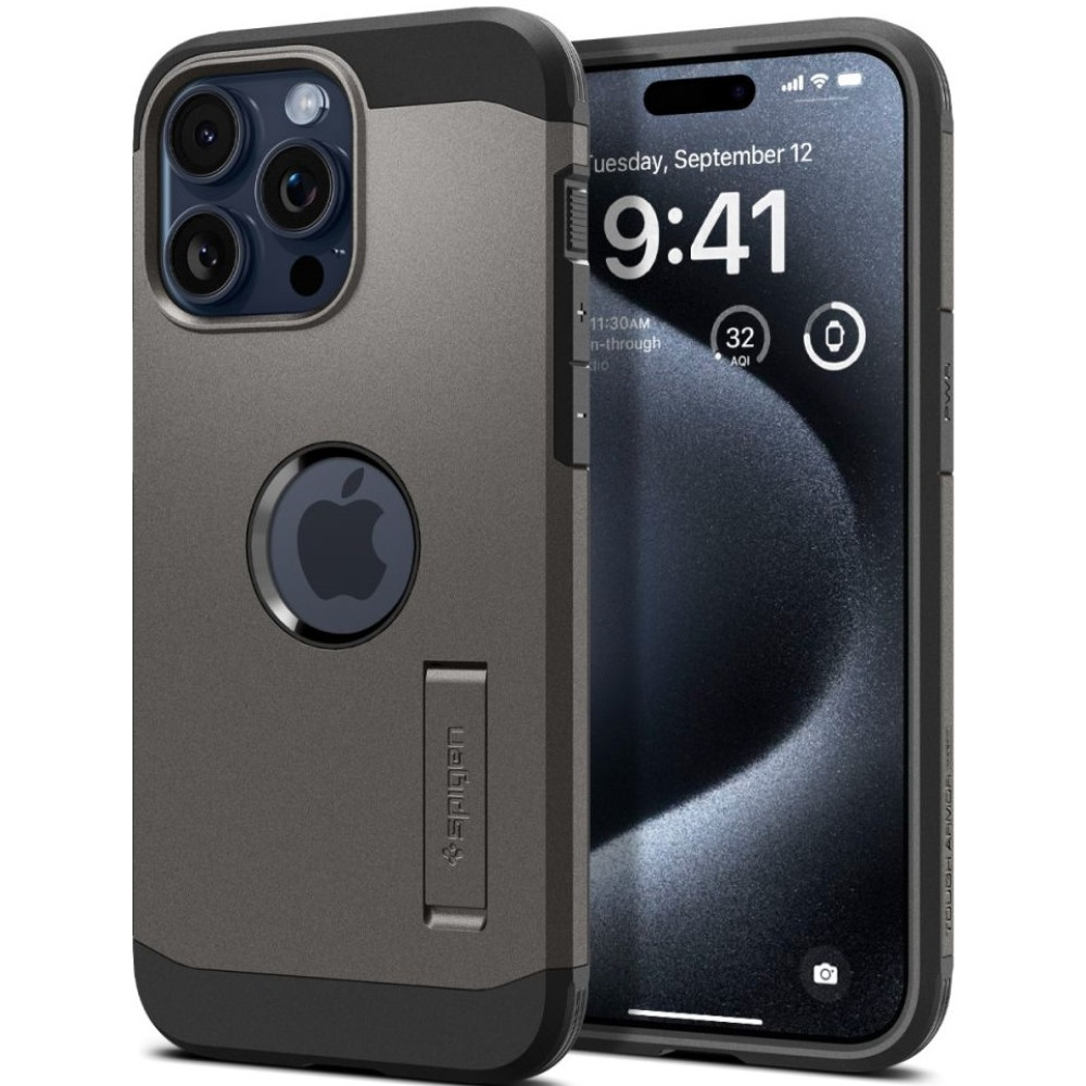 Θήκη iPhone 15 Pro Max Spigen Tough Armor MagFit Ανθεκτική με MagSafe - Gunmetal (ACS06593)