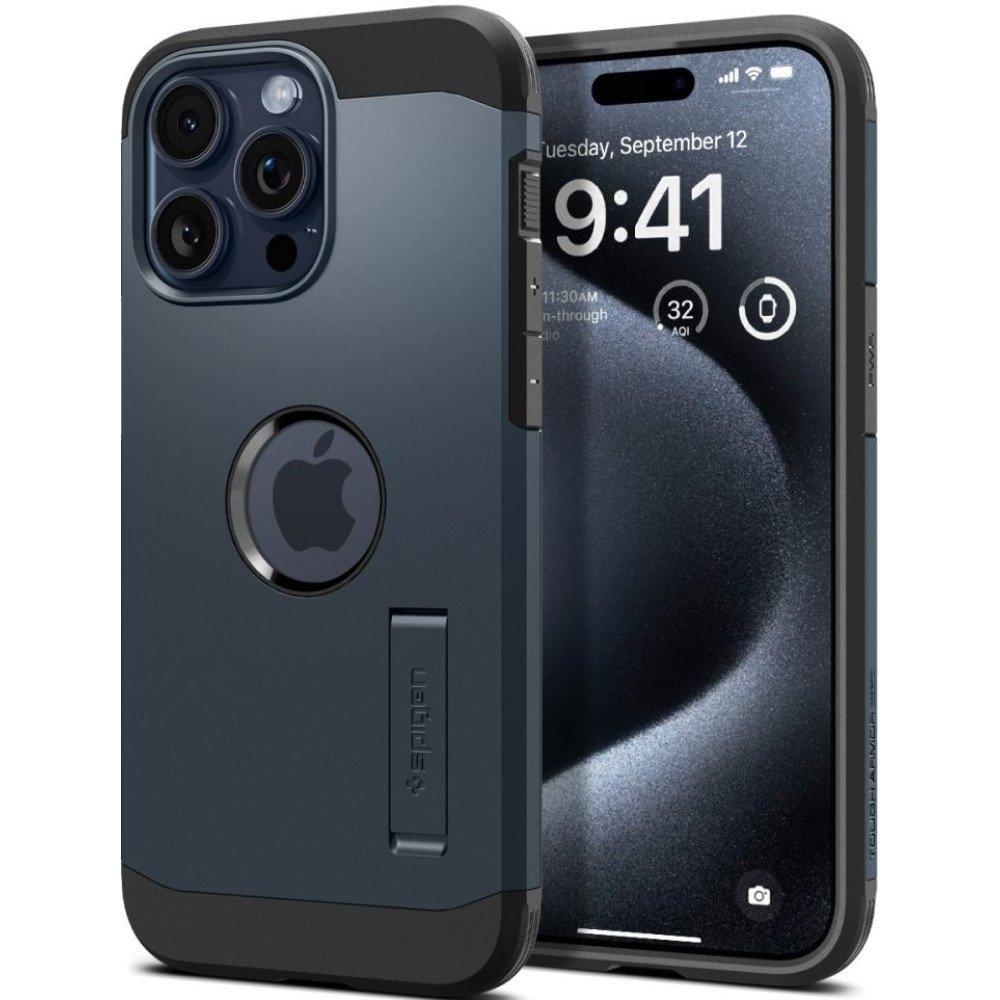 Spigen Tough Armor MagFit - Ανθεκτική Θήκη MagSafe Apple iPhone 15 Pro - Metal Slate (ACS06734)
