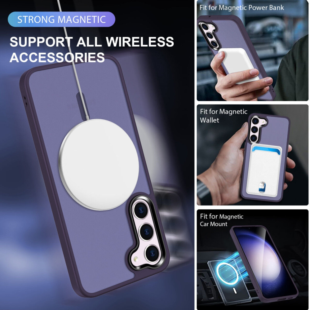 HappyCase Ημιδιάφανη Σκληρή Θήκη MagSafe - Samsung Galaxy S23 - Matte Purple (8719246412714)