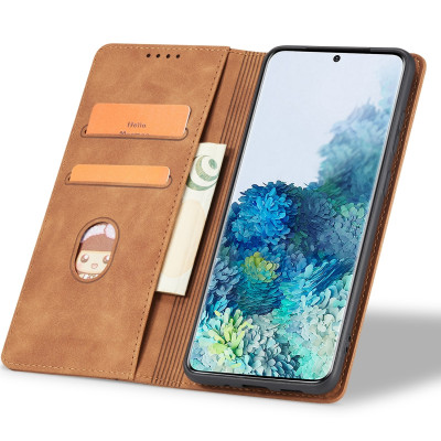 Θήκη Apple iPhone 15 Pro Max - Bodycell Book Case Πορτοφόλι - Brown (5206015046797)