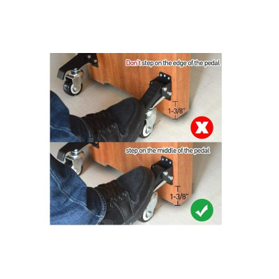 GBL Workbench Castors - Περιστρεφόμενα Ροδάκια Βαρέως Τύπου με Πεντάλ Ανύψωσης για Πάγκους Εργασίας - 225 Kg Φορτίο - 4 Τεμάχια - Black (5060452912998)