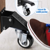 GBL Workbench Castors - Περιστρεφόμενα Ροδάκια Βαρέως Τύπου με Πεντάλ Ανύψωσης για Πάγκους Εργασίας - 225 Kg Φορτίο - 4 Τεμάχια - Black (5060452912998)