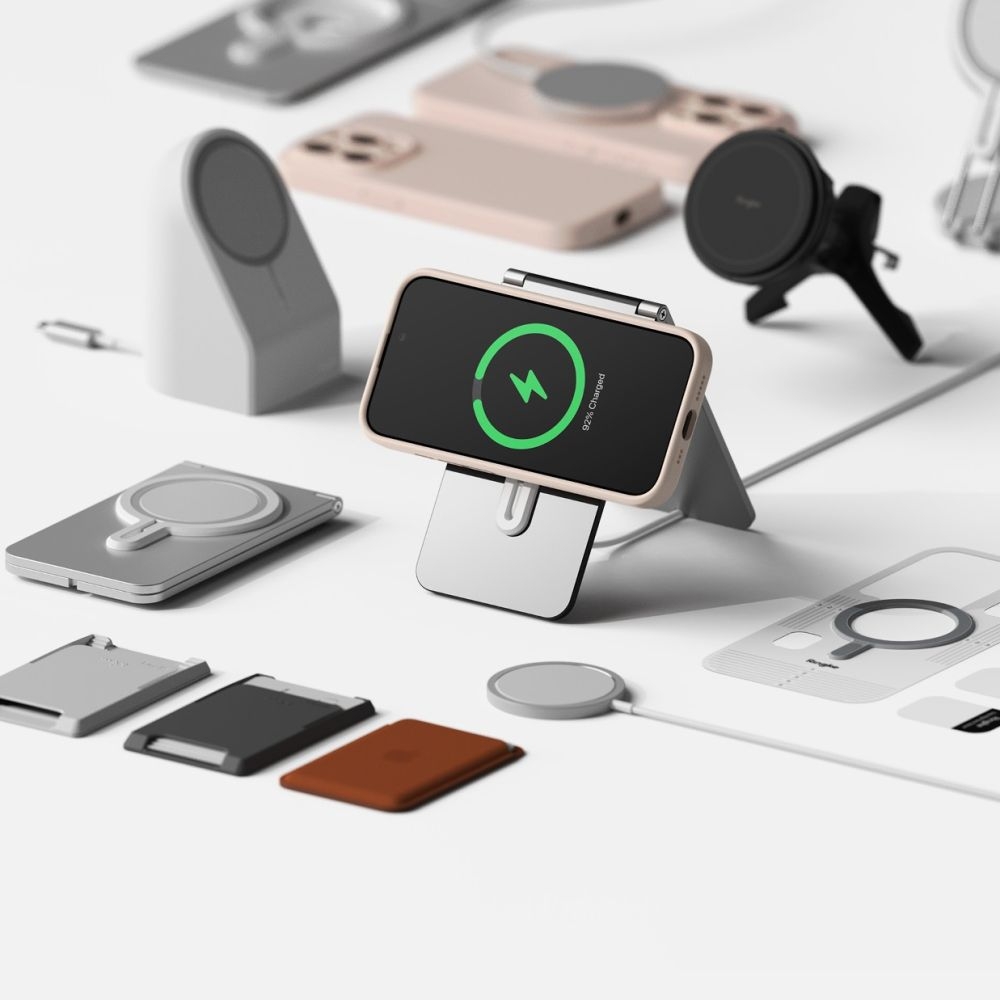 Ringke Silicone Magnetic - Ανθεκτική MagSafe Θήκη Σιλικόνης - Apple iPhone 15 Pro Max - Pink Sand (8809919307130)