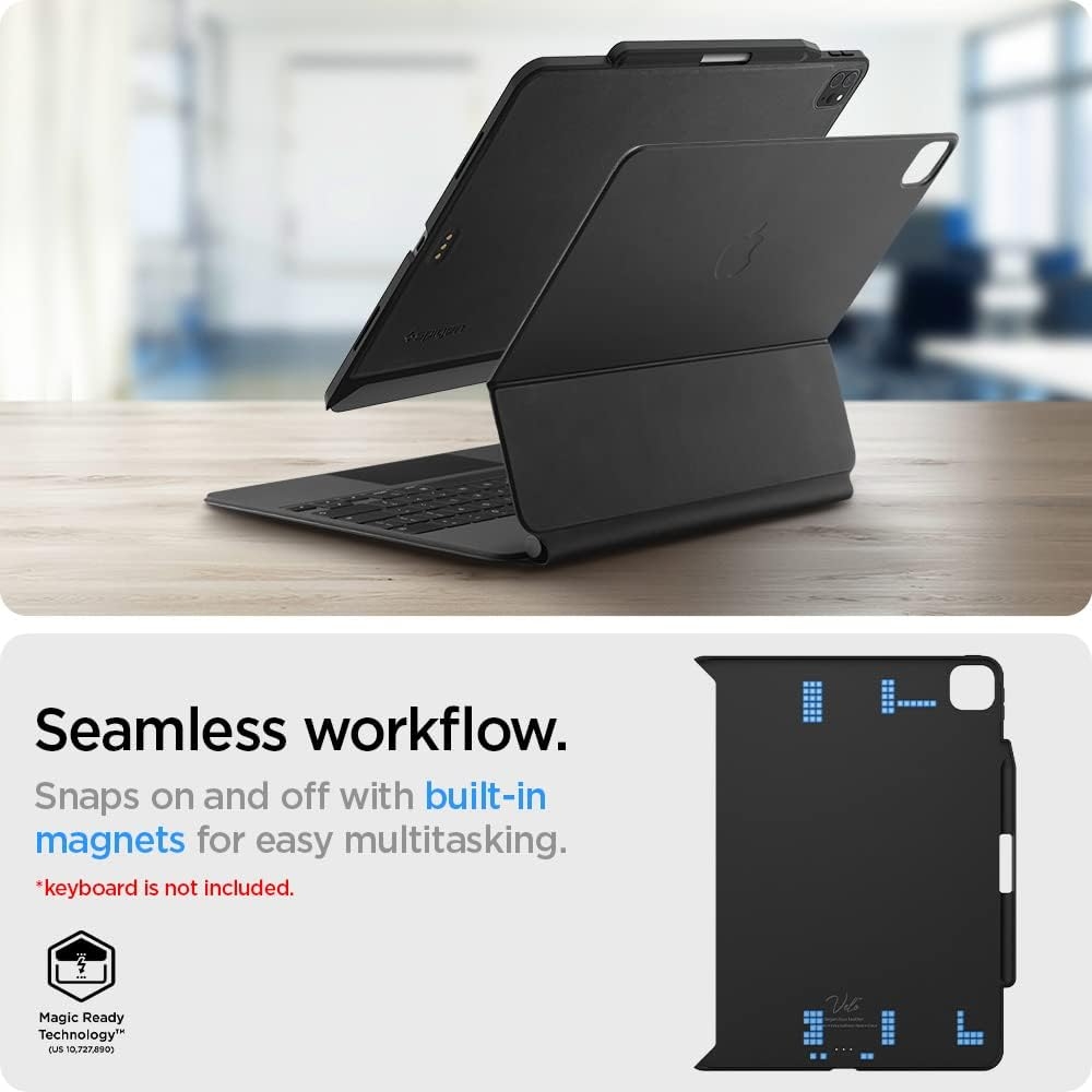 Spigen Thin Fit Pro - Θήκη Apple iPad Pro 12.9" 2022 / 2021 με Υποδοχή Apple Pencil - Black (ACS05468)