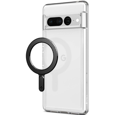 Spigen OneTap Magnetic MagSafe Ring Adapter - Μεταλλικός Μαγνητικός Δακτύλιος MagSafe - Carbon (ACP06107)